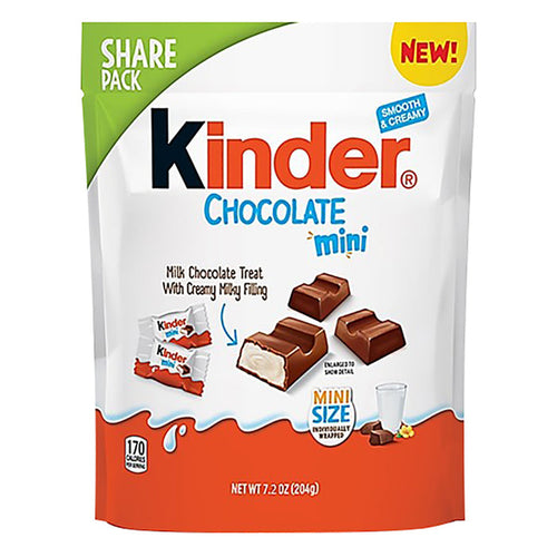Kinder Mini Chocolate Filled Candy Bars - 8 Count