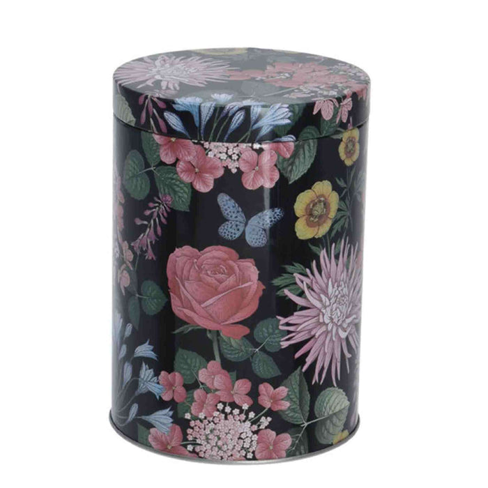 Kitchen Life Floral Storage Tin - Black Moon