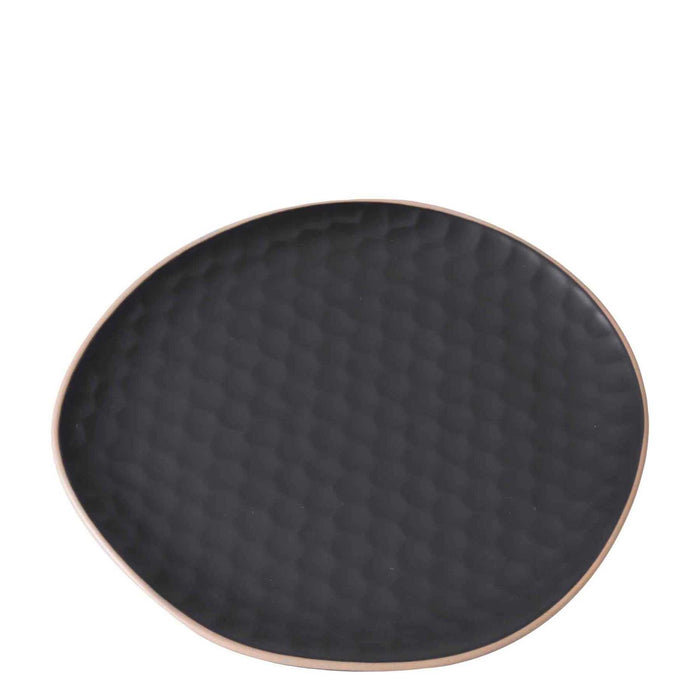 Kitchen Life Stoneware 27CM Serving Plate - Black