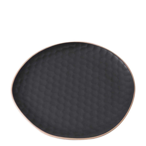 Kitchen Life Stoneware 27CM Serving Plate - Black