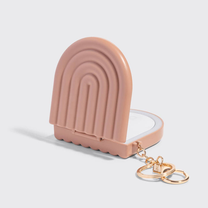 Kitsch Terracotta Compact Mirror Keychain