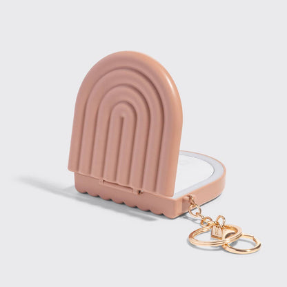 Kitsch Terracotta Compact Mirror Keychain