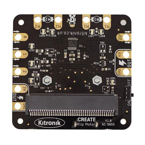 Klip Motor Driver for BBC micro:bit by Kitronik - The Pi Hut