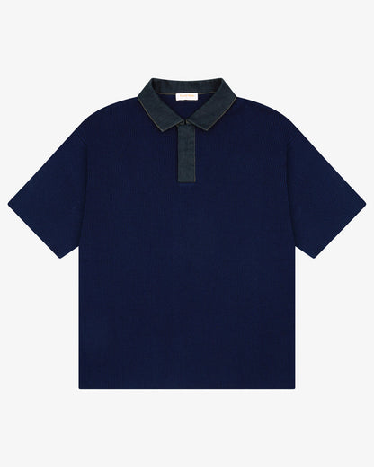 Knitted Polo - Navy
