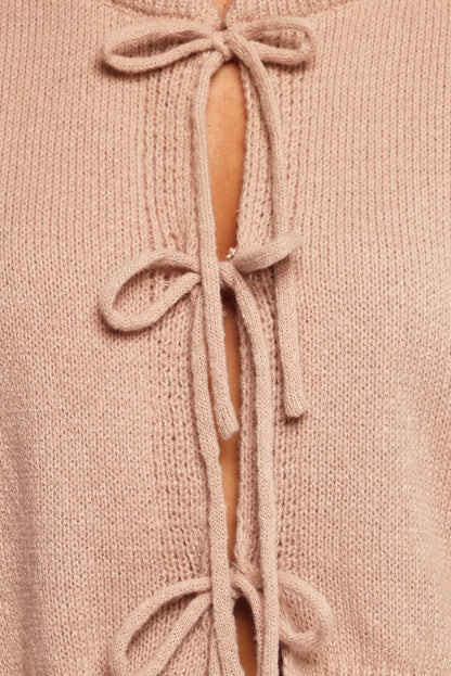 Petal and Pup USA TOPS Koskie Tie Knit Top - Taupe