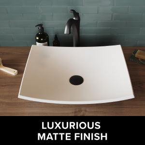 Kraus KSV-3MW Natura Bathroom Sink, Rectangular 19.5 x 15.7 Inch