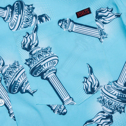 RSVLTS RSVLTS Short Sleeve Shirt Lady Liberty's Annual Torch Toss – KUNUFLEX Short Sleeve Shirt