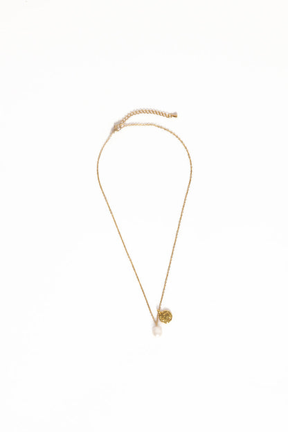 Petal and Pup USA ACCESSORIES Lavinia Necklace - Gold/Pearl One Size