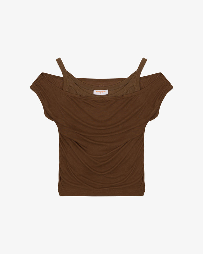 LAYERED TANK - CARAMEL