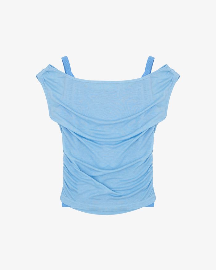 LAYERED TANK - SKY BLUE
