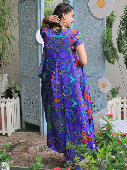 Layla Stylised Blue Festive Dress