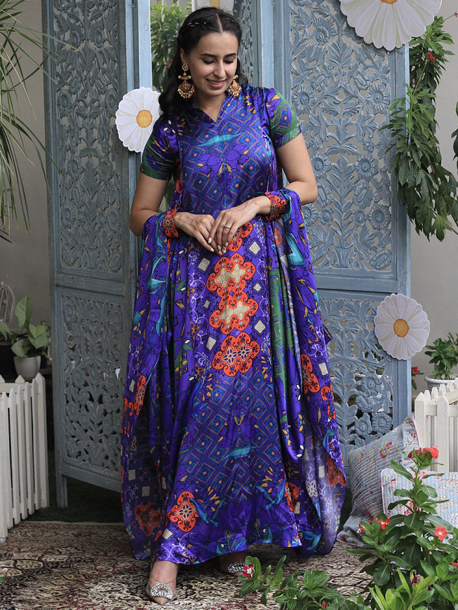 Layla Stylised Blue Festive Dress