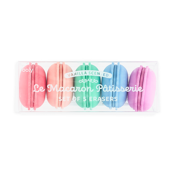 OOLY Le Macaron Patisserie Scented Erasers in package (front)