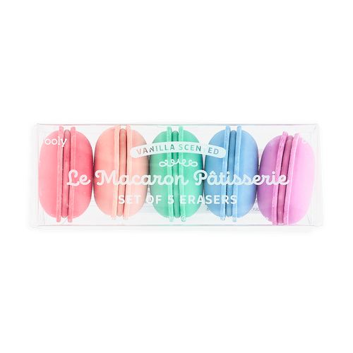 OOLY Le Macaron Patisserie Scented Erasers in package (front)