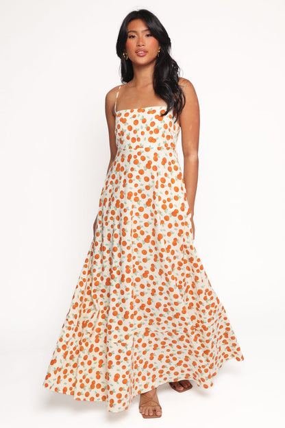 Petal and Pup USA DRESSES Leah Maxi Dress - Clementine Print