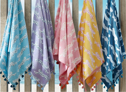 Leaping Leopard Beach Towel