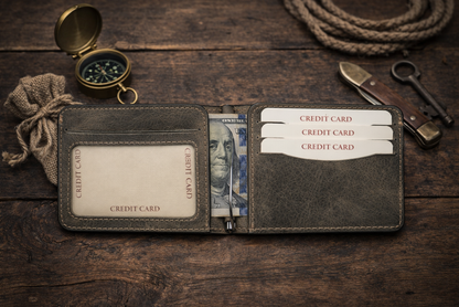Leather Money Clip Wallet