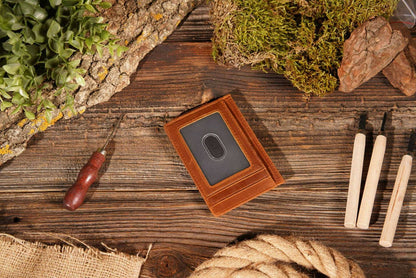 Leather Wallet with Magnet Clip