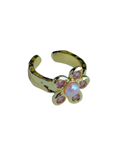 Light Pink Pearl Petal Ring