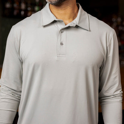 RSVLTS Breakfast Balls Commuter Long Sleeve Polo Limestone – Commuter Long Sleeve Polo Limestone – Commuter Long Sleeve Polo