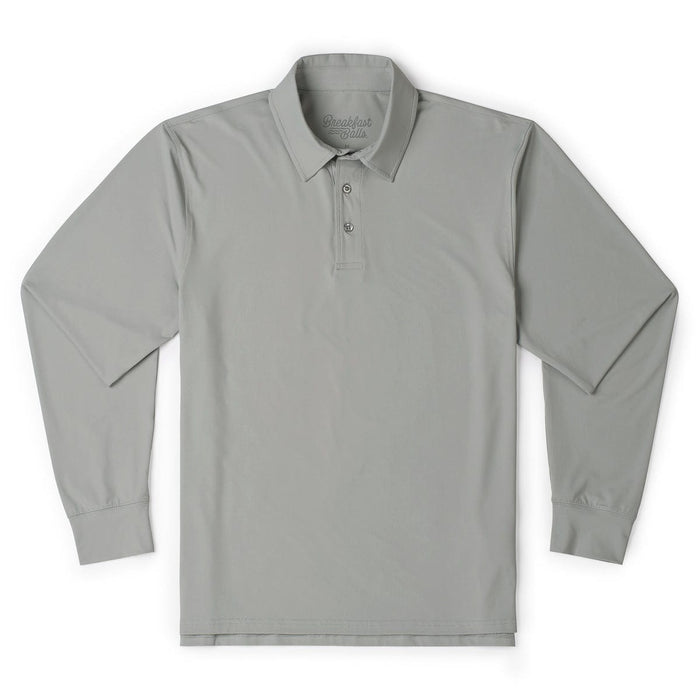 RSVLTS XS Breakfast Balls Commuter Long Sleeve Polo Limestone – Commuter Long Sleeve Polo Limestone – Commuter Long Sleeve Polo