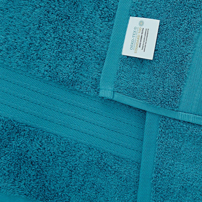 Linenland 4 Piece Cotton Bath Towels Set - Blue -Home Living Store - -
