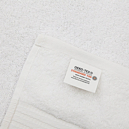 Linenland 4 Piece Cotton Bath Towels Set - White -Home Living Store - -