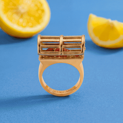 Lobster Boil Hinged Cage Ring