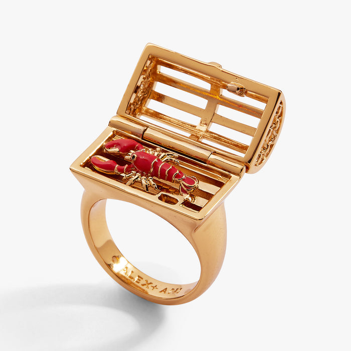 Lobster Boil Hinged Cage Ring