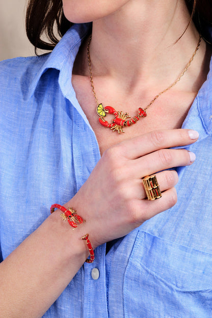Lobster Boil Hinged Cage Ring