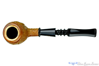 Blue Room Briars is proud to present this London Stud Carved Apple with Meerschaum Lining Sitter with Military Mount Estate Pipe
