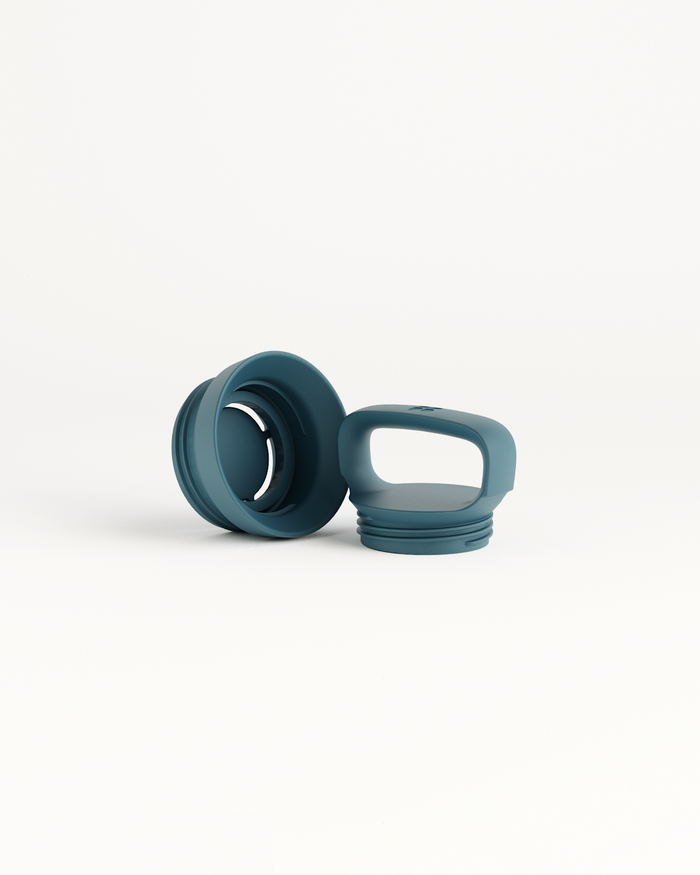 Loop Lid with handle and threaded splash guard.