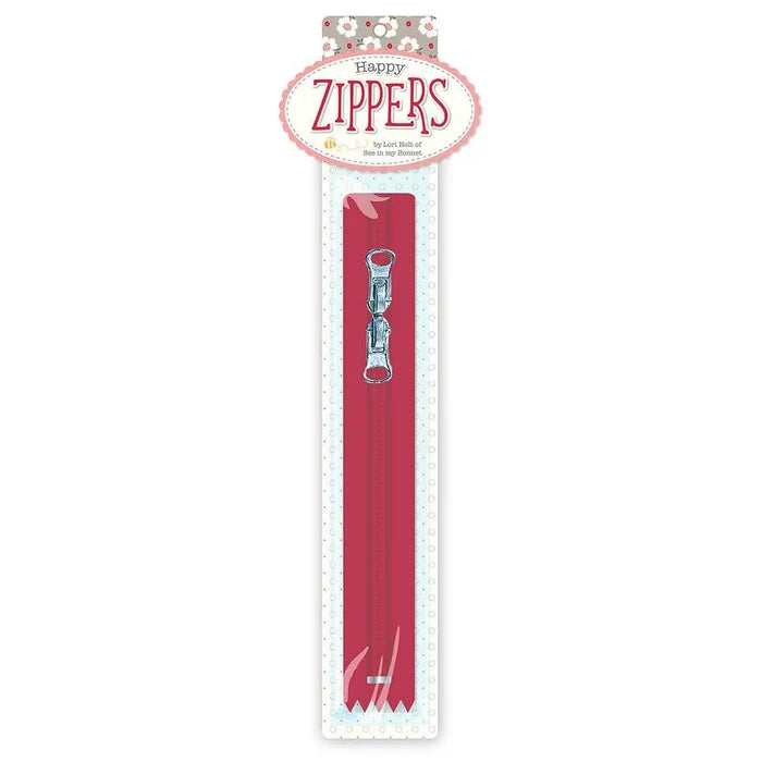 Lori Holt Happy Zippers 16" Red