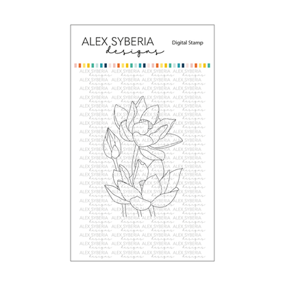Lotus Digital Stamp