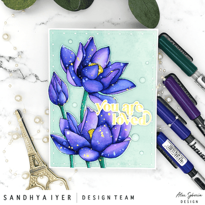 Lotus Digital Stamp - Alex Syberia Designs