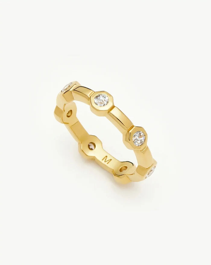 Lucy Williams Stackable Tennis Ring | 18ct Gold Plated Rings Missoma