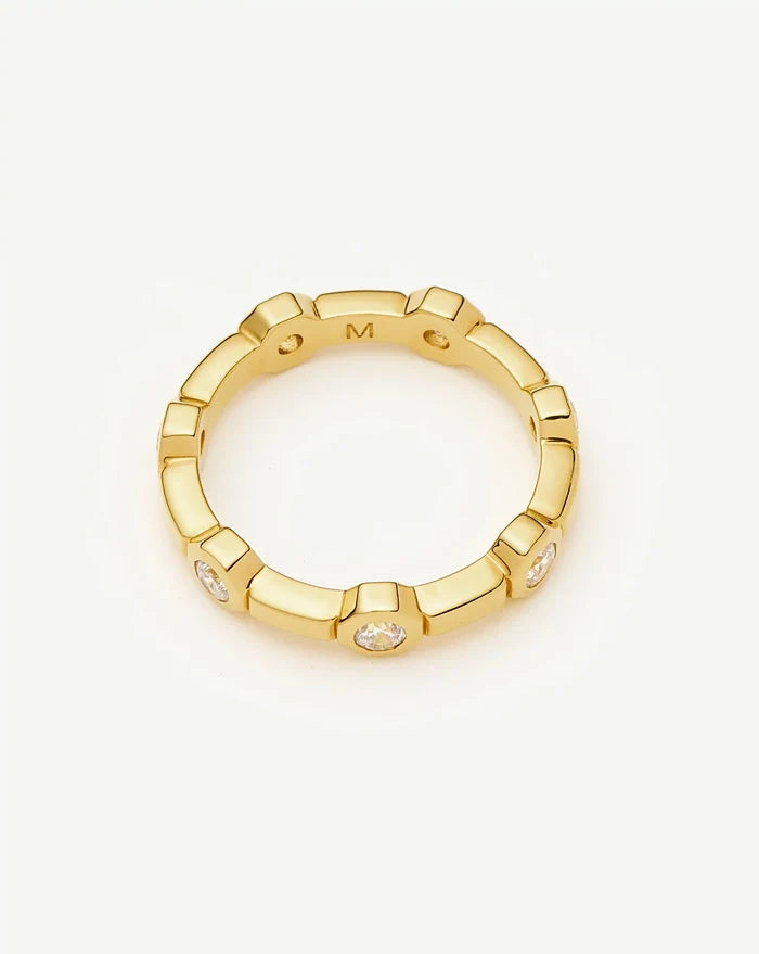 Lucy Williams Stackable Tennis Ring | 18ct Gold Plated Rings Missoma