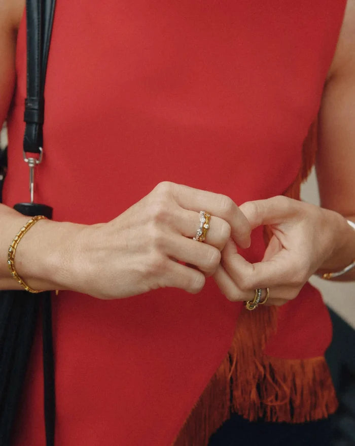 Lucy Williams Stackable Tennis Ring | Silver Plated Rings Missoma
