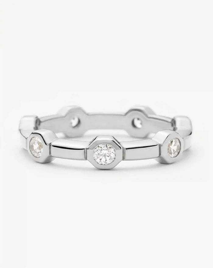 Lucy Williams Stackable Tennis Ring | Silver Plated Rings Missoma