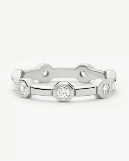 Lucy Williams Stackable Tennis Ring | Silver Plated Rings Missoma
