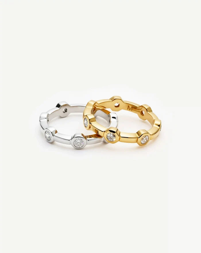 Lucy Williams Stackable Tennis Ring | Silver Plated Rings Missoma