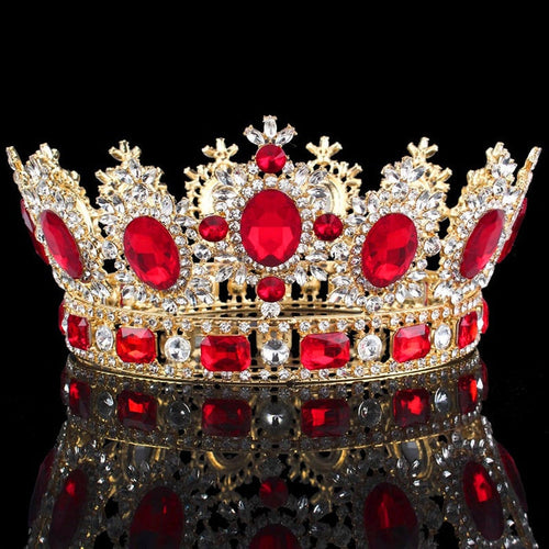 Luxuries Crystal Flower Majesty Crown for Wedding-Pageant or Mis Quince Tiaras