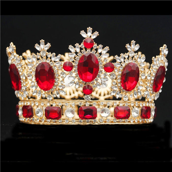Luxuries Crystal Flower Majesty Crown for Wedding-Pageant or Mis Quince Tiaras