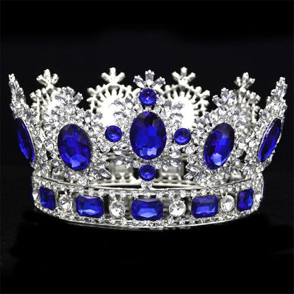Luxuries Crystal Flower Majesty Crown for Wedding-Pageant or Mis Quince Tiaras