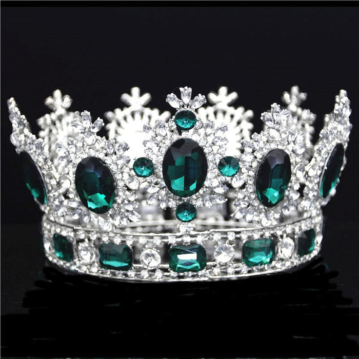 Luxuries Crystal Flower Majesty Crown for Wedding-Pageant or Mis Quince Tiaras