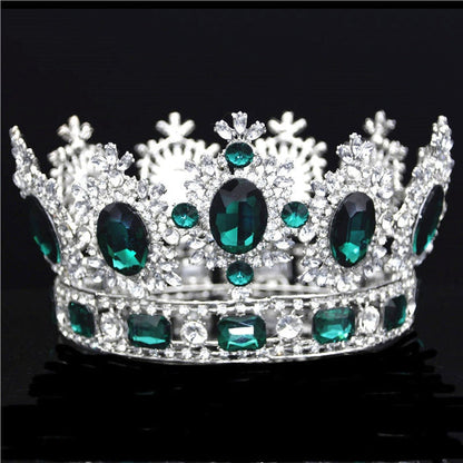 Luxuries Crystal Flower Majesty Crown for Wedding-Pageant or Mis Quince Tiaras