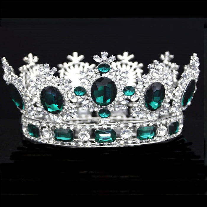Luxuries Crystal Flower Majesty Crown for Wedding-Pageant or Mis Quince Tiaras