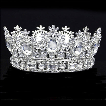 Luxuries Crystal Flower Majesty Crown for Wedding-Pageant or Mis Quince Tiaras