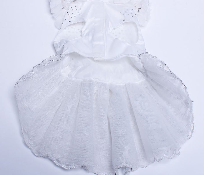Luxurious Dogs or Cats Princess Wedding Dress-Pet-Puppy Clothes Apparel Flower Design