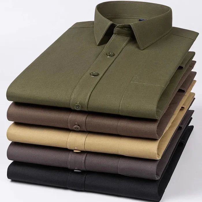Luxury cotton shirt with single pocket - AntoniosClothing - Yellow